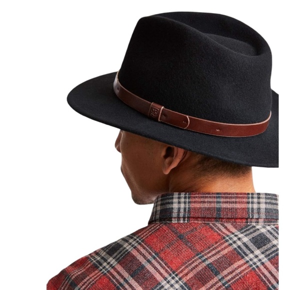 Brixton Men's Messer Medium Brim Felt Fedora Hat size XL PREOWNED